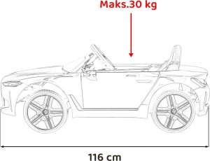 BMW Autko BMW i4 na akumulator dla dzieci Niebieski + Wolny Start + EVA + Ekoskóra + Audio LED + Pilot 17