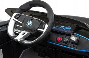 BMW Autko i4 na akumulator dla dzieci Czarny + Wolny Start + EVA + Audio LED + Pilot 18