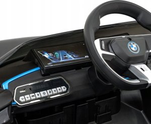 BMW Autko i4 na akumulator dla dzieci Czarny + Wolny Start + EVA + Audio LED + Pilot 19