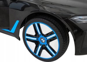 BMW Autko i4 na akumulator dla dzieci Czarny + Wolny Start + EVA + Audio LED + Pilot 25
