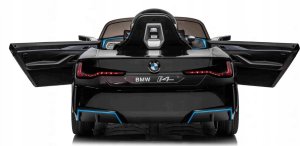 BMW Autko i4 na akumulator dla dzieci Czarny + Wolny Start + EVA + Audio LED + Pilot 5