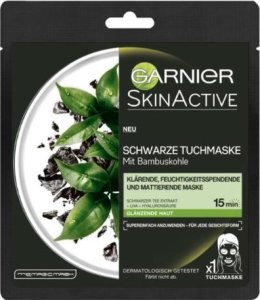 Garnier Garnier, Skin Active - Pure Charcoal, Paraben-Free, Mattifying & Hydrating, Sheet Mask, For Face, Day, 28 g For Women 2