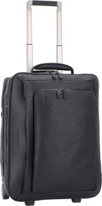 Piquadro Piquadro, BagMotic, Leather, Cabin Trolley, Black, BV2960B3BM/N, With Double Computer and iPad Air/Air 2 Compartment For Men 1