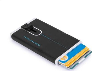 Piquadro Piquadro, Blue Square, Leather, Card Holder, Square Sliding System, PP4825B2R-R, Black, For Men For Men 2