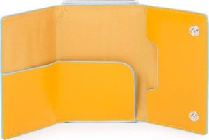 Piquadro , , Leather, Card Holder, Square Sliding System, Yellow, Unisex Unisex 2