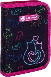 Piórnik Astra Piórnik pojedynczy dwuklapkowy bez wyposażenia HEAD RAINBOW KITTY, AC1 7
