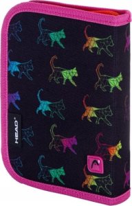 Piórnik Astra Piórnik pojedynczy dwuklapkowy bez wyposażenia HEAD RAINBOW KITTY, AC1 8