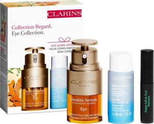 Clarins SET (DOUBLE SERUM EYE 20ML + INSTANT EYE MAKE UP REMOVER 50ML + MASCARA SUPRA LIFT & CURL 3ML) 3