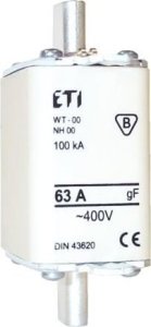 ETI Wkładka topikowa przemysłowa szybka NH00/WT-00 gF 50A/500V 1