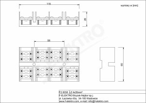 F-Elektro Listwa zaciskowa LZ 4X35 mm2 - prostokąt 6