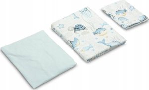 Sensillo KOMPLET POŚCIELI 2 EL.+ PRZEŚCIERADŁO PODWODNY ŚWIAT 100X135 CM        2