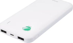 Powerbank Deltaco Išorinė baterija DELTACO Nordic Swan, 10 000mAh, 2x USB-A, balta / PB-S1000 1