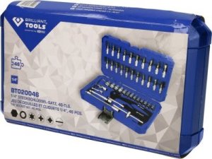 Zestaw narzędzi KS Tools Galvučių komplektas 1/4", 46 vnt., Brilliant Tools 1