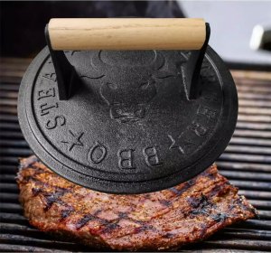 KingHoff PRASKA ŻELIWNA DO MIĘSA BURGERÓW 22 CM KINGHOFF KH-1760 7