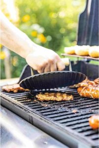 KingHoff PRASKA ŻELIWNA DO MIĘSA BURGERÓW 22 CM KINGHOFF KH-1760 8