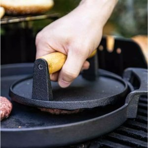 KingHoff PRASKA ŻELIWNA DO MIĘSA BURGERÓW 18 CM KINGHOFF KH-1759 7