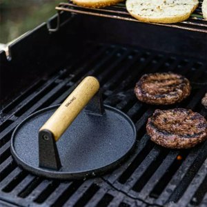 KingHoff PRASKA ŻELIWNA DO MIĘSA BURGERÓW 18 CM KINGHOFF KH-1759 8