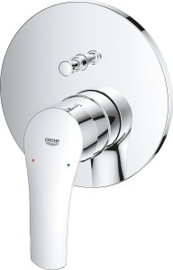 Bateria prysznicowa Grohe Bateria Eurosmart Jednouchwytowa do obsługi dwóch wyjść wody, chrom, montaż ścienny podtynkowy, głowica ceramiczna 46mm, metalowa rozeta, metalowa 1