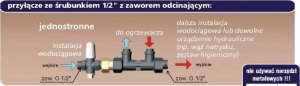 Dafi Przyłącze ciśnieniowe z jednym śrubunkiem 1