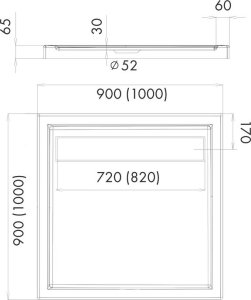 Brodzik SCHEDPOL Brodzik kompozytowy NP Stabilsound Plus 90x90x6,5/3 kwadratowy Camparo 4