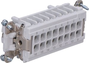 Emas Wsad żeński do pokrywy metalowej 16 pin lub 32 pin (piny 1-16), 16 A T0-EB016CP00 2