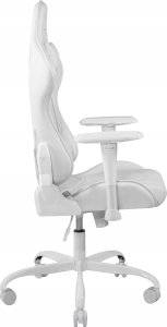 Fotel Deltaco Fotel do gier DELTACO GAMING Mebel LINE WCH80 skórzana, ergonomiczna, wysokie oparcie, biała / GAM-096-W 4