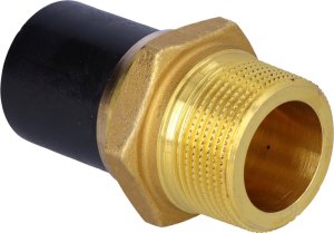 Georg Fischer Adapter PE-mosiądz z gwintem zewnętrznym GZ, DN40X1 1/4" PE100, SDR11, PN10 gaz/PN16 woda, do montażu z elektromufą lub elektroredukcją 2