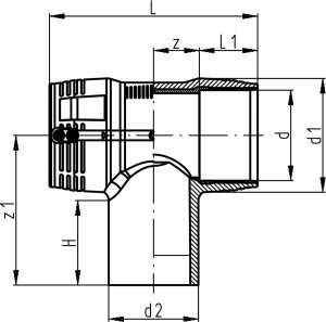 Georg Fischer Trójnik elektrooporowy 90ST. DN160 PE100, SDR11, PN10 gaz/PN16 woda 3