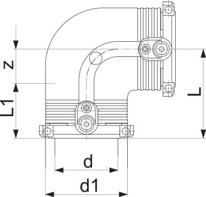 Georg Fischer Kolano elektrooporowe 90ST. DN40 PE100, SDR11, PN10 gaz/PN16 woda 4
