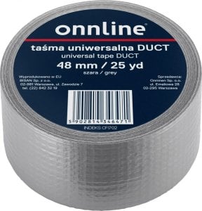 Onnline Taśma ONNLINE do otulin Duct 48mm/25YD szara 1