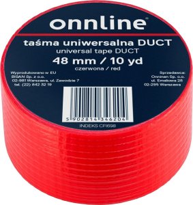 Onnline Taśma ONNLINE do otulin DUCT 48mm/10YD czerwona 1