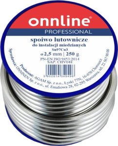 Onnline Spoiwo lutownicze/lut miękki Sn97Cu3 2,5mm 250g 1