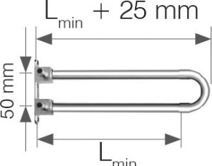 KAN-therm Kolano KAN-therm PUSH z rurą Cu ze wspornikiem zespolone 14x2 - niklowany L=200 1