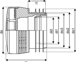Uponor Napowietrzacz HypAIR 70-110 do rur kanalizacji wewnętrznej DN 70, 75, 90, 100, 110mm, kolor biały 2