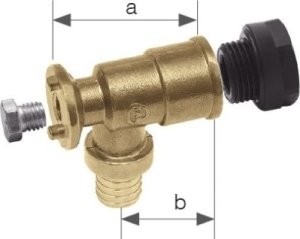 KAN-therm Podejście do baterii KAN-therm PUSH z korkiem tworzywowym krótkim - 18x2 G1/2" (wersja krótka) 1