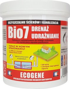 GRAF Preparat BIO7 DRENAŻ UDRAŻNIANIE 800G do studni chłonnych, drenażu i kanalizacji 1