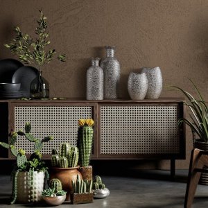 Eurofirany Nowoczesna patera ceramiczna RISO 39X17X3 srebrna x2 3