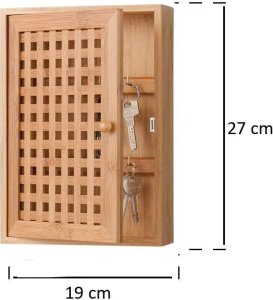 Zeller Wieszak na klucze - szafka bambusowa, ZELLER 3