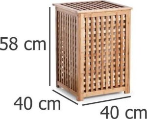 Zeller Bambusowy kosz BAMBOO na pranie, bieliznę, ubrania - pojemnik na brudną bieliznę, ZELLER 2