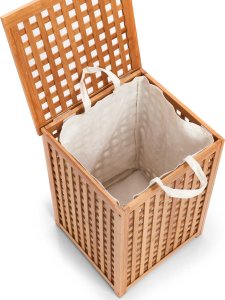 Zeller Bambusowy kosz BAMBOO na pranie, bieliznę, ubrania - pojemnik na brudną bieliznę, ZELLER 4