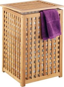 Zeller Bambusowy kosz BAMBOO na pranie, bieliznę, ubrania - pojemnik na brudną bieliznę, ZELLER 6