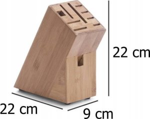Zeller Bambusowy stojak na noże, blok do noży - 22x22x9cm 2
