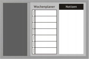 Zeller Tablica na notatki WOCHENPLANER, 3 w 1, 60x40 cm, ZELLER 1