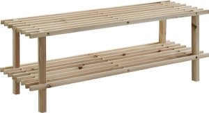 Zeller Drewniany stojak na buty, obuwie, 2 poziomy, ZELLER 3