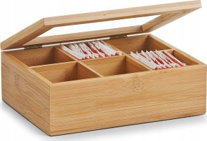 Zeller Bambusowa szkatułka na herbatę w torebkach - 6 przegródek, ZELLER 2