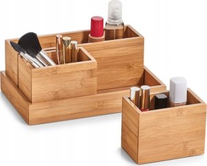 Zeller Pojemniki do przechowywania, organizery, 100% bambus - 4 elementy w komplecie, ZELLER 2