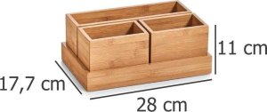 Zeller Pojemniki do przechowywania, organizery, 100% bambus - 4 elementy w komplecie, ZELLER 6