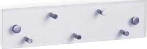 Zeller Wieszak na klucze 30x8 cm + 5 haczyków, szkło, stal nierdzewna, ZELLER 6