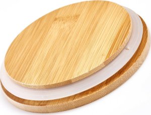 Zeller Ceramiczny pojemnik ANTHRACITE z bambusową pokrywką, 650 ml, ZELLER 2