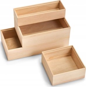 Zeller Pojemnik do przechowywania z drewna sosnowego, drewniane pudełko, pudełka do przechowywania, skrzyneczka, skrzynki z drewna, ZELLER 3